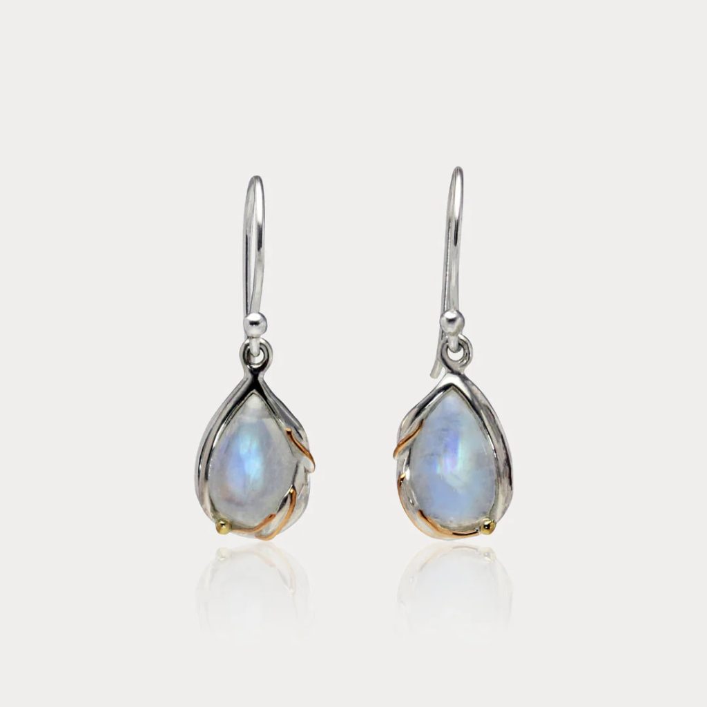gw ear 002 teardrop earrings rainbow moonstone main