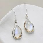 gw ear 002 teardrop earrings rainbow moonstone styled cushion 2