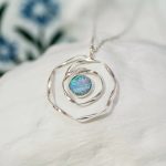gw pnd 001 spiral pendant blue opal styled cushion