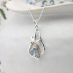 gw pnd 002 sculptural pendant blue topaz pearl styled ceramic
