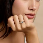 gw rng 001 sculptural statement ring pearl blue topaz model hand